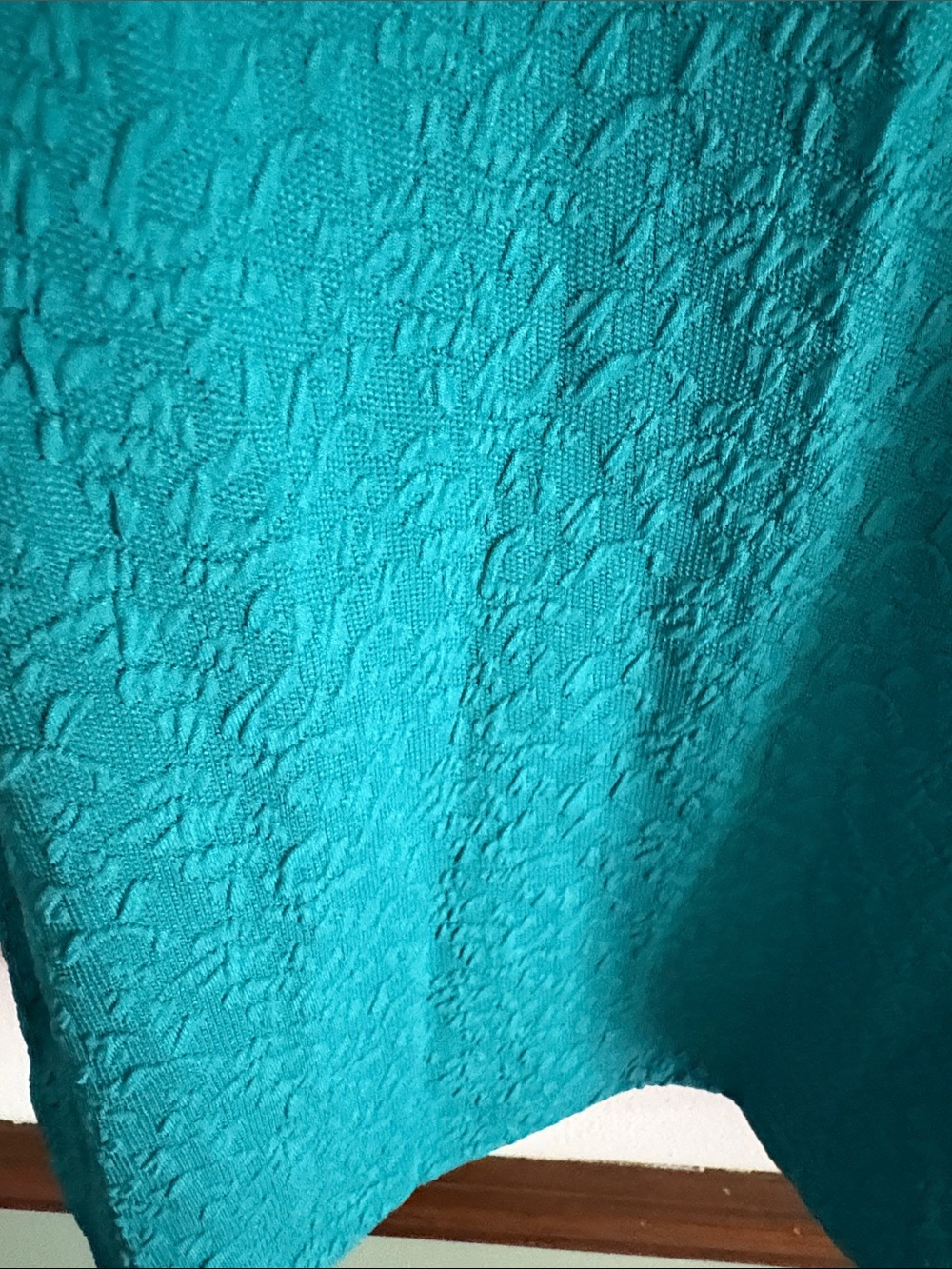 Crown & ivy Teal Textured Puff-Sleeve Top Womens Turquoise - Picture 4 of 6